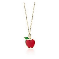 APPLE CHARM AND CHAIN