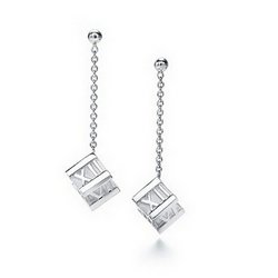 Atlas cube drop earring