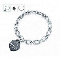 Black Heart Charm Bracelet