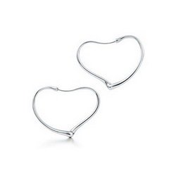 ELSA PERETTI OPEN HEART HOOP EARRINGS