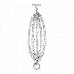 Five Chain Tiffany Heart Bracelet