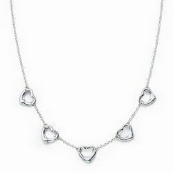 Five Open Heart necklece
