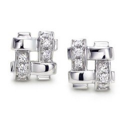 Frank Ghery earrings with zircons
