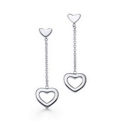 HEART LINK DROP EARRINGS