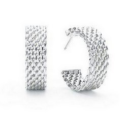 Mesh Hoop Earrings Big