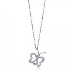 Spring Butterfly Diamond Pendant