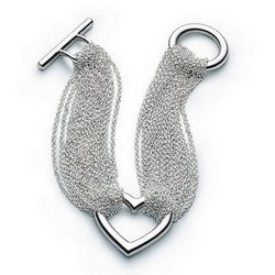 Ten Row Chain heart Bracelet