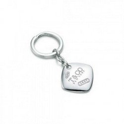 Tiffany 1837 square tag key ring