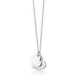 Tiffany Double Heart Geometric Pendant