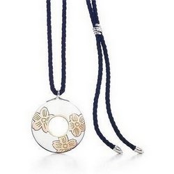 Tiffany Nature Flowers disc pendant.