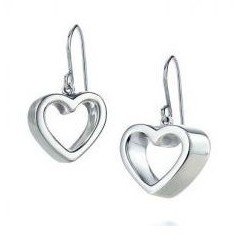 Wide Open Heart Drop Earrings